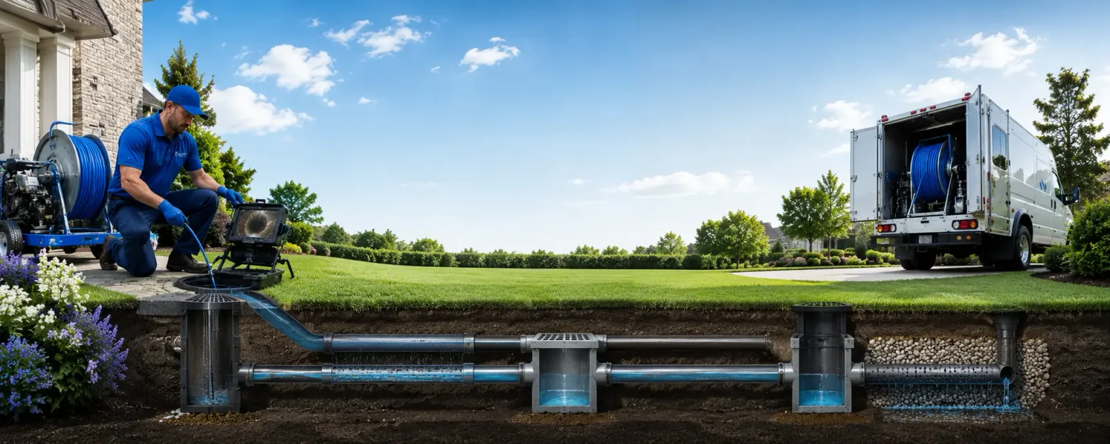 Outdoor drain cleaning information for Elkfork, KY